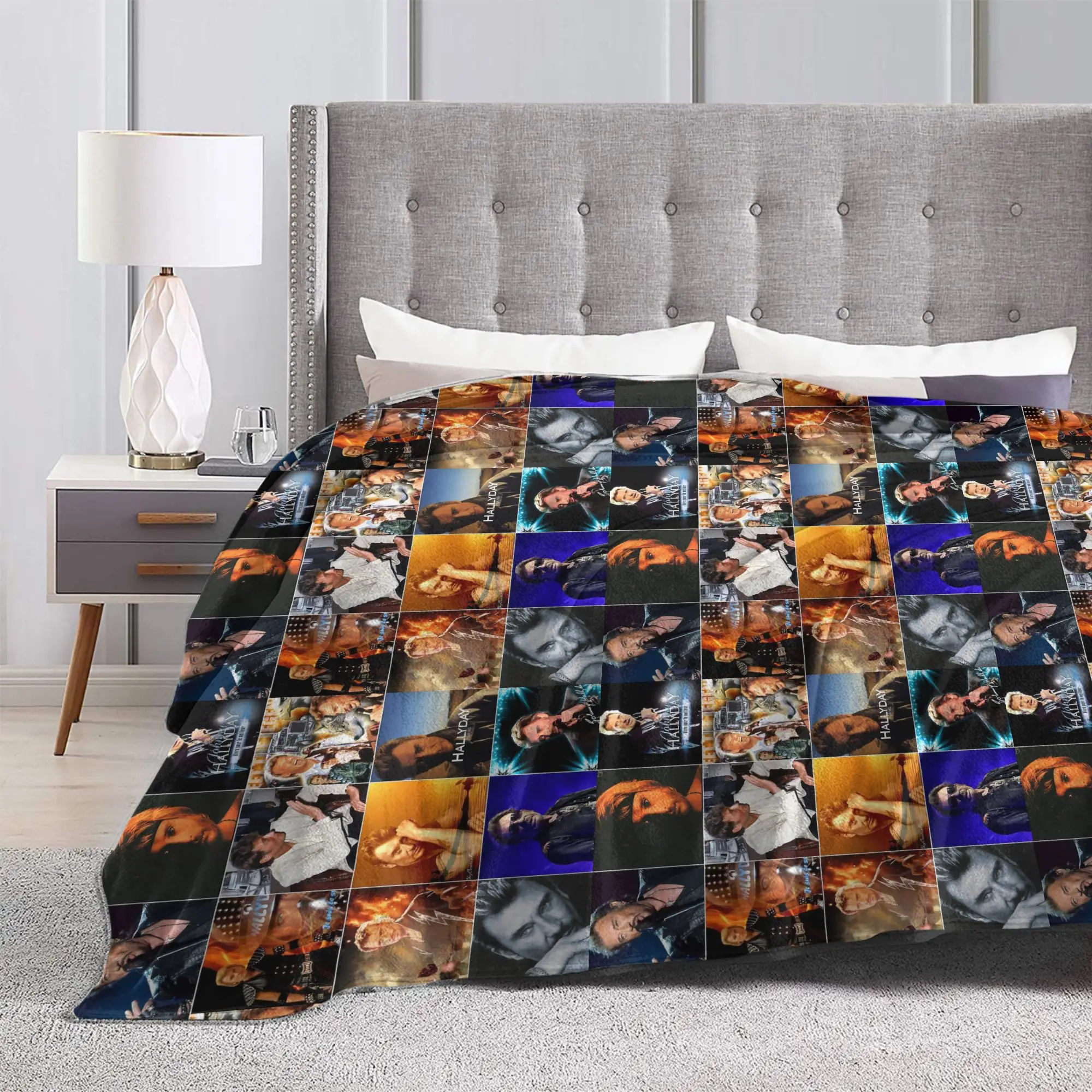 جوني هاليداي صور مجمعة الصوف رمي بطانية البطانيات للمنزل الأريكة سوبر سرير دافئ البساط
