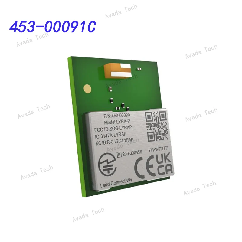 Avada Tech 453-00091C Lyra series - Bluetooth v5.3 SIP Module with various antenna options (Silicon Labs EFR32BG22) - Cut / Tape