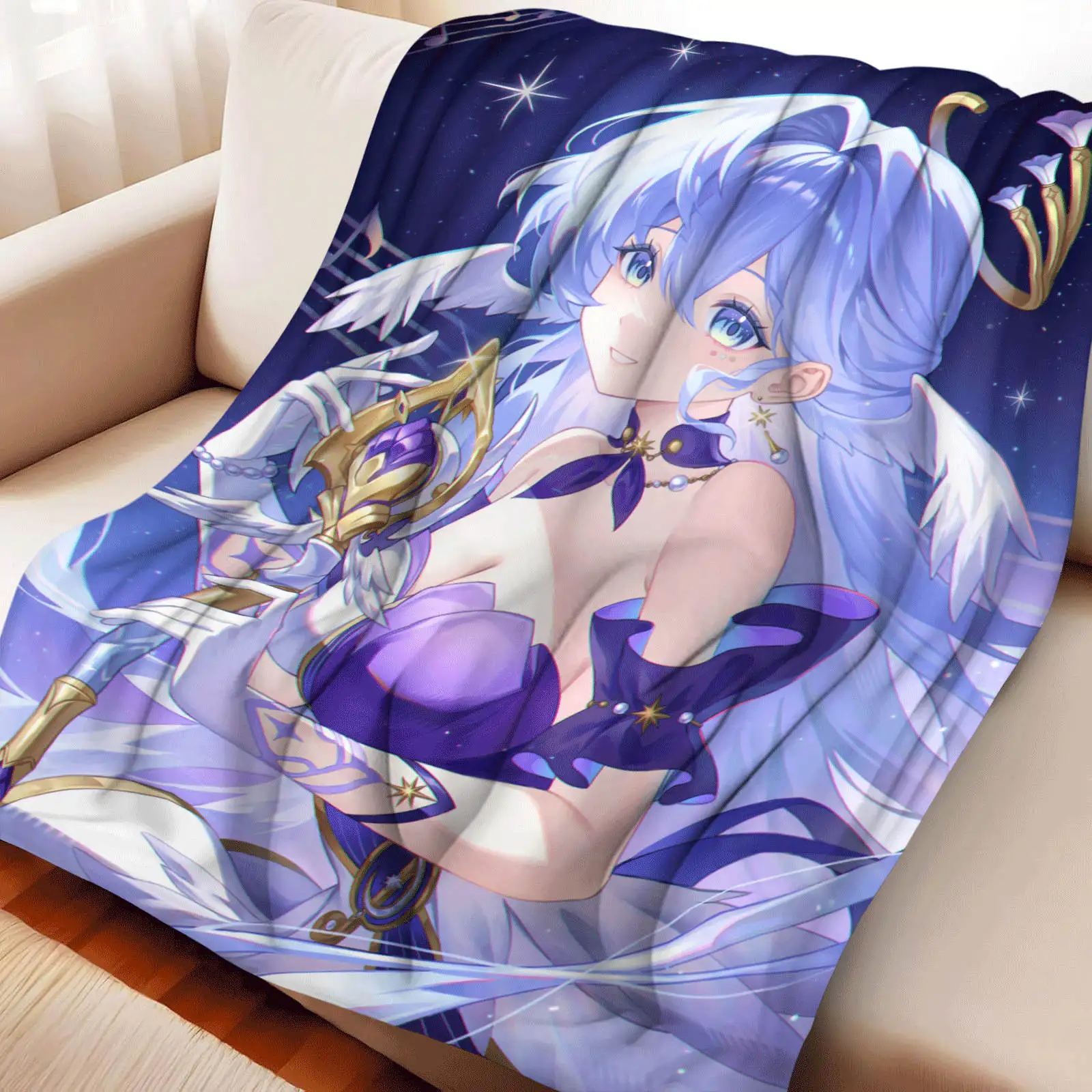 

Фланелевое одеяло Robin Hot Game Honkai Star Rail с мультяшным дизайном, легкое, для общежитий, для сна, для гостиной