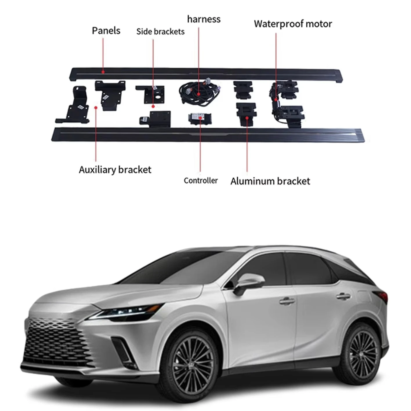 

Newest Model Electric Side Steps Automatic Foot Step Running Board Aluminum for 16-23 RX200t/450