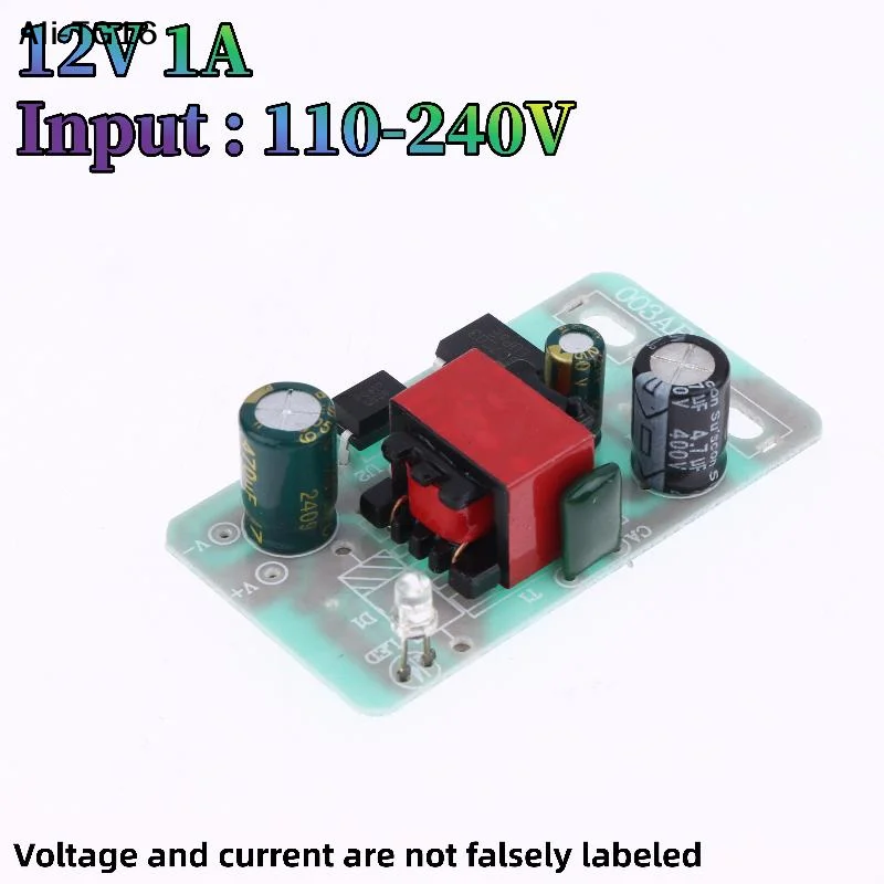 【A6t】1Pc DC Voltage Regulator Switch Circuit Bare Board Monitor LED Lights 110V 220V Tool AC-DC 12V 1A SwitchPower Supply Module