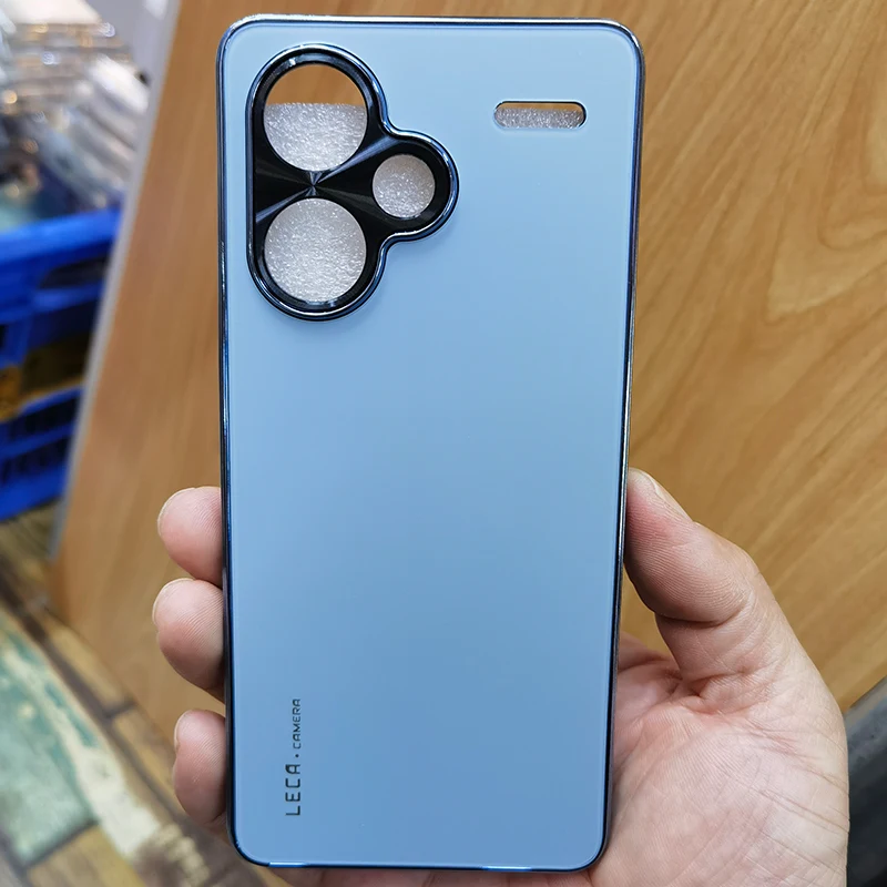 Matte Frosted Tempered Glass Case For Xiaomi Redmi Note 13 Pro+ Camera Lens Holes Protector Protection Shell