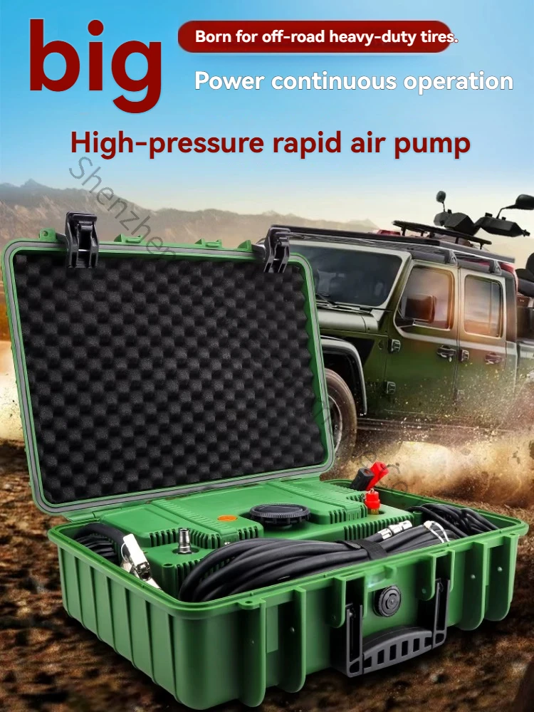 Car-mounted Air Pump Twin-cylinder High-pressure High-power Desert Off-road Vehicle SUV Tire Air Pump Portable for RV