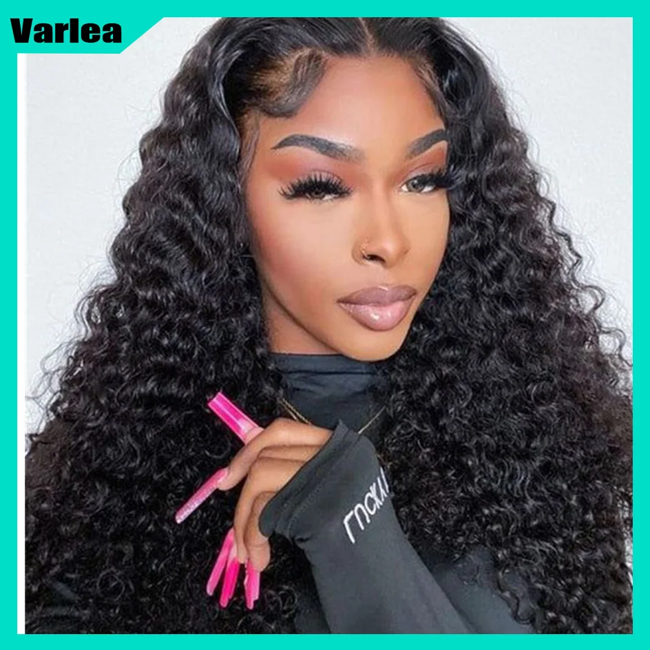 Varlea 200% Density 4x4 Closure Water Wave Lace Front Wig Short Bob Human Hair Wigs Closure Wig 5x5 Hd Lace Curly Hair Deep Wave