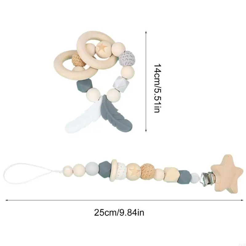 F62d 2pcs/مجموعة من الخرزات المستديرة للرضيع