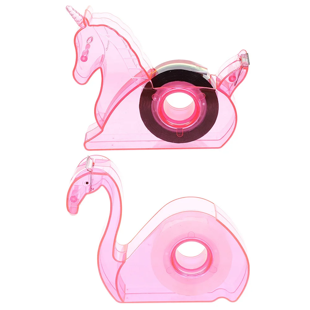 

2 set Portable Tape Dispenser Animal Sticker Cutter For Office School Home Use Desktop Organizer Kids Stationery Supply