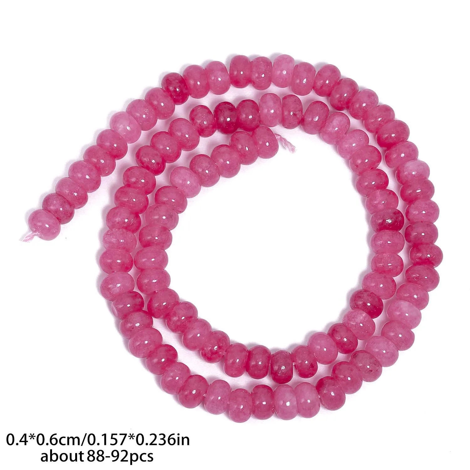 4x6mm Natürliche Abacus Rondelle Jade Quarz Perlen Stein Flache Runde DIY Charms Armbänder Lose Perlen Für Schmuck Machen liefert – Detail 7