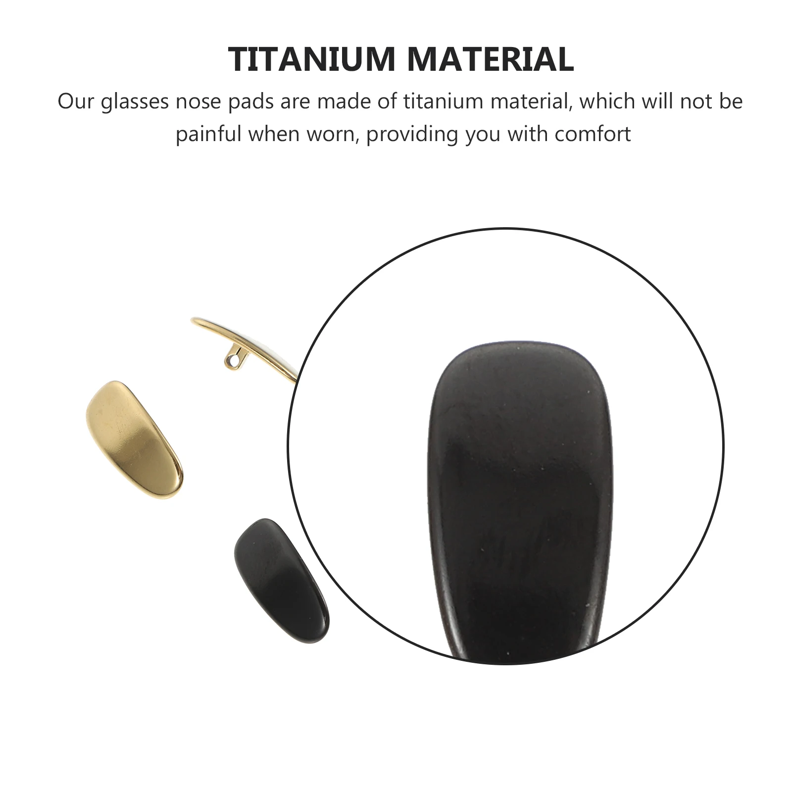 

Titanium Nose Pads Anti Slipping Glasses Pad Practical Simple titanium material comfortable fit nose piece suitable most frames