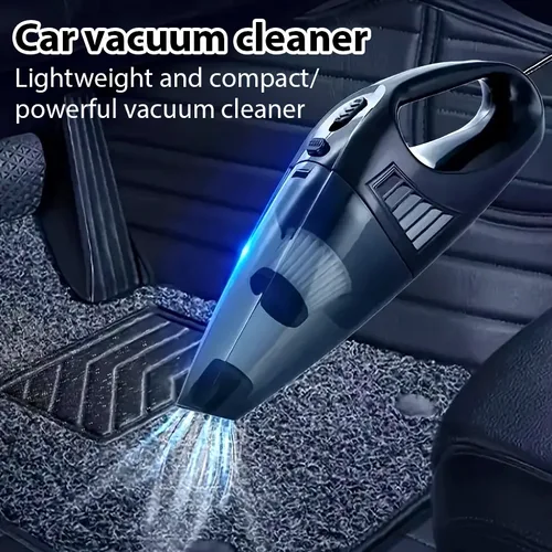 Aspirador de coche inalámbrico, aspirador de mano para el hogar y el coche, limpiador con cable de doble uso, cable de alimentación para encendedor de cigarrillos de 3M