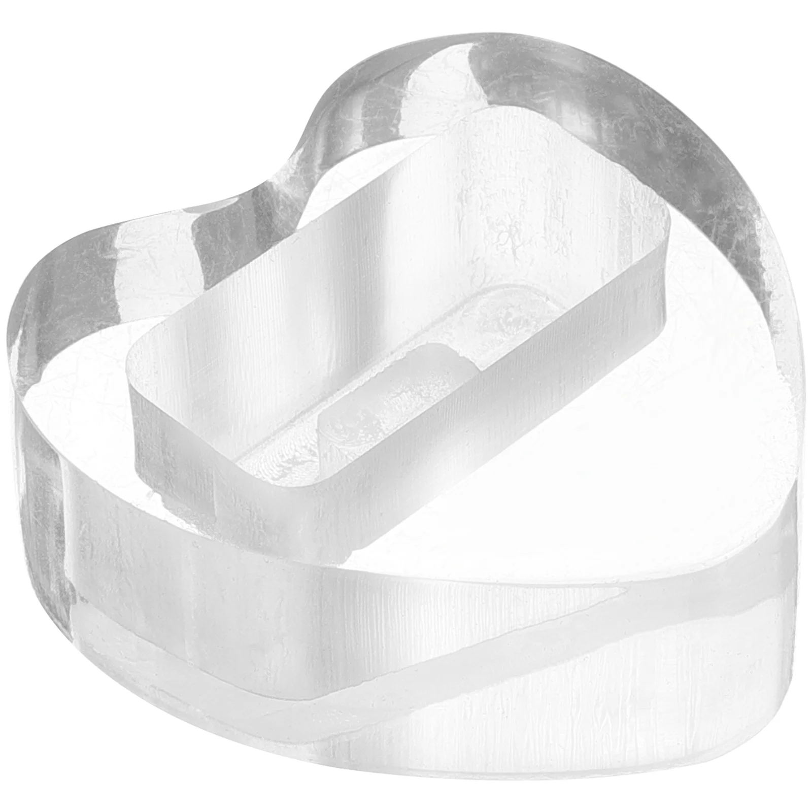 

Kazoo Stand Acrylic Heart Shaped Display Sturdy Portable Lightweight Counter Showcase Table Top Storage Small Kazoo Holder