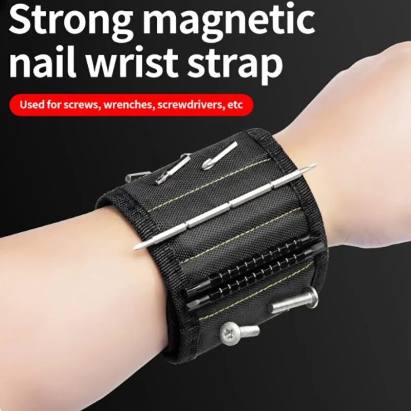 Sturdy And Durable Multifunctional Magnetic Wrist Strap Screw Storage Bag Portable Electrician Wrist Guard Oxford Cloth Tool Kit