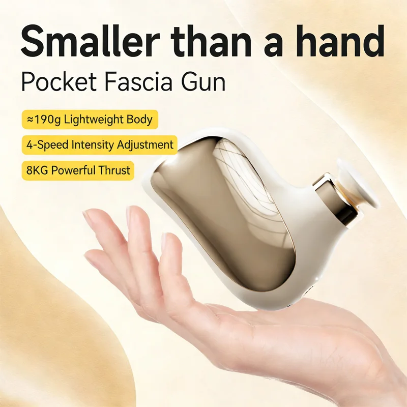 Mini massaggiatore manuale Pistola per massaggio portatile per il trattamento muscolare dei tessuti profondi con vibrazione a 4 velocità per atleti