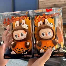 New Sale Halloween Labubu Pumpkin Monster Carnival Cute Cartoon Vinyl Doll Desktop Decoration Halloween Gifts Not Original