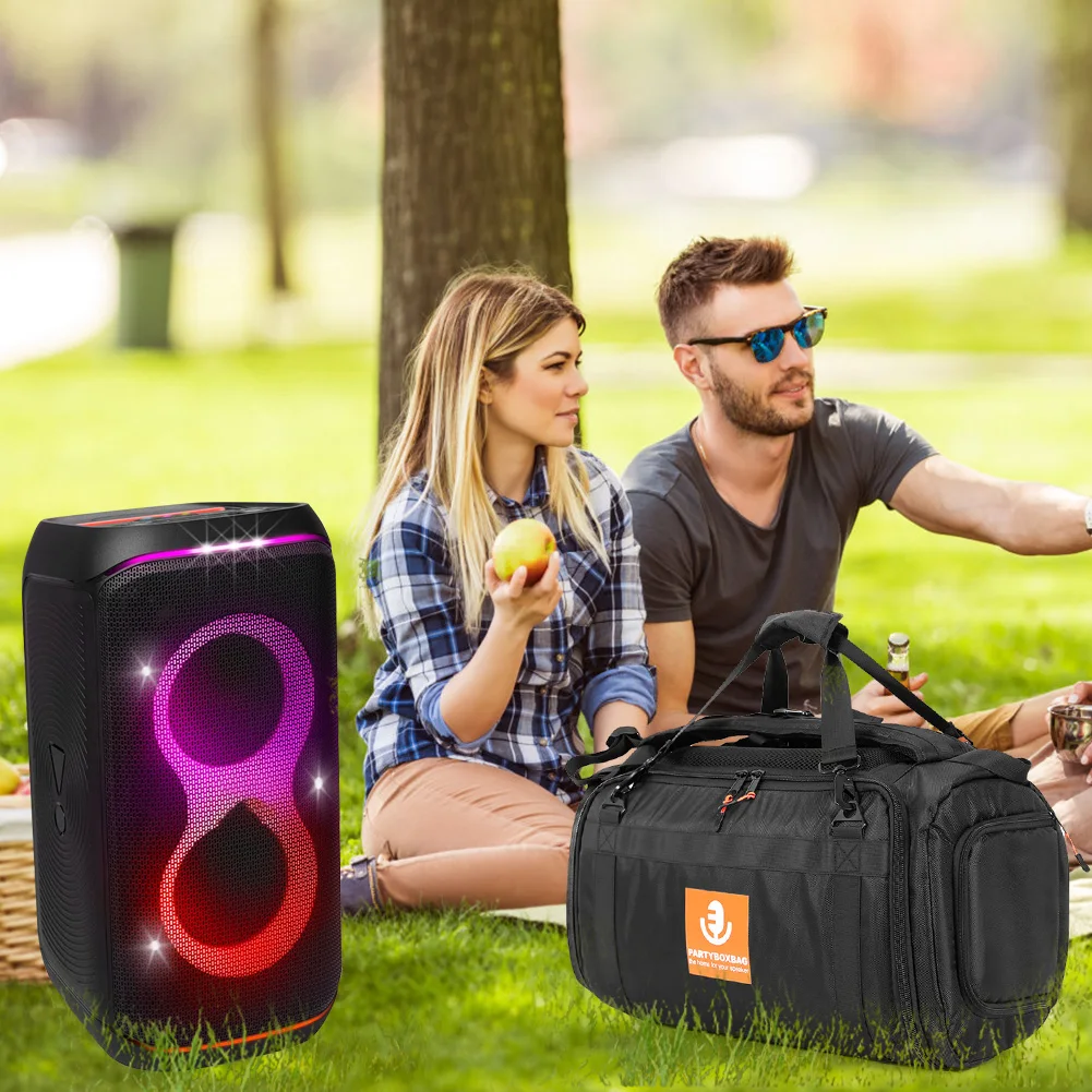 Protective Bag Shockproof Portable Speaker Carry Tote Bag Backpack Drop-Proof Carrying Case for JBL Partybox Club 120 BT Speaker