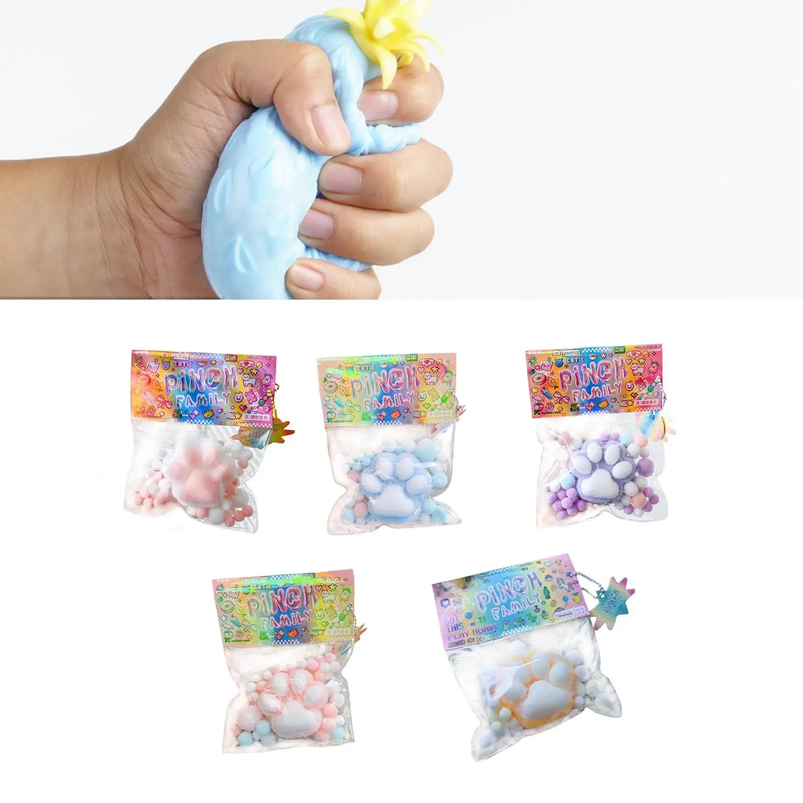 Pata de gato sensorial pequeña novedad para niños adultos forma encantadora Fidget pata de gato