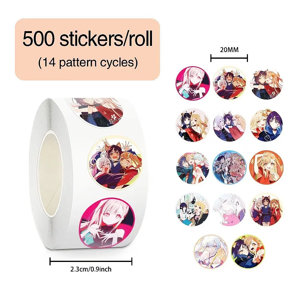 500Pcs /roll Cosmic Princess Kaguya!  Anime Peripheral Stickers Kaguya Yachiyo Iroha DIY Decals Decor Collectible Toy Gift