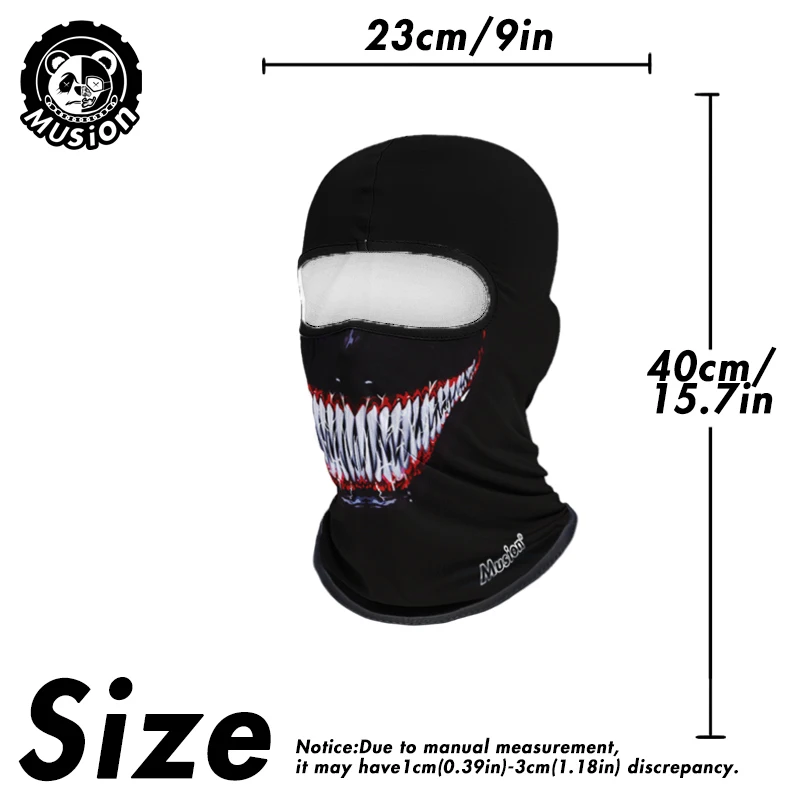 Musion Riding Mask Full Face Windproof Sun Protection Street Fashion Creative Design  Motorcycle Riding Skiing Camping