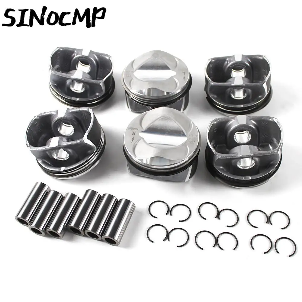 

1 Set Pistons & Rings Set 06E107065CF For Audi A6 A7 A8 2.8 FSI V6 BDX CCDA CCEA Φ84.5mm STD MAHLE Engines & Components Pistons