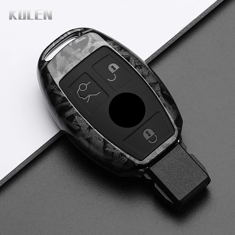 ABS Carbon Faser Stil Auto Schlüssel Fall Abdeckung Für Mercedes Benz A B C E Klasse GLS GLA GLK GLC CLS CLA AMG W204 W205 W212 W463 W176
