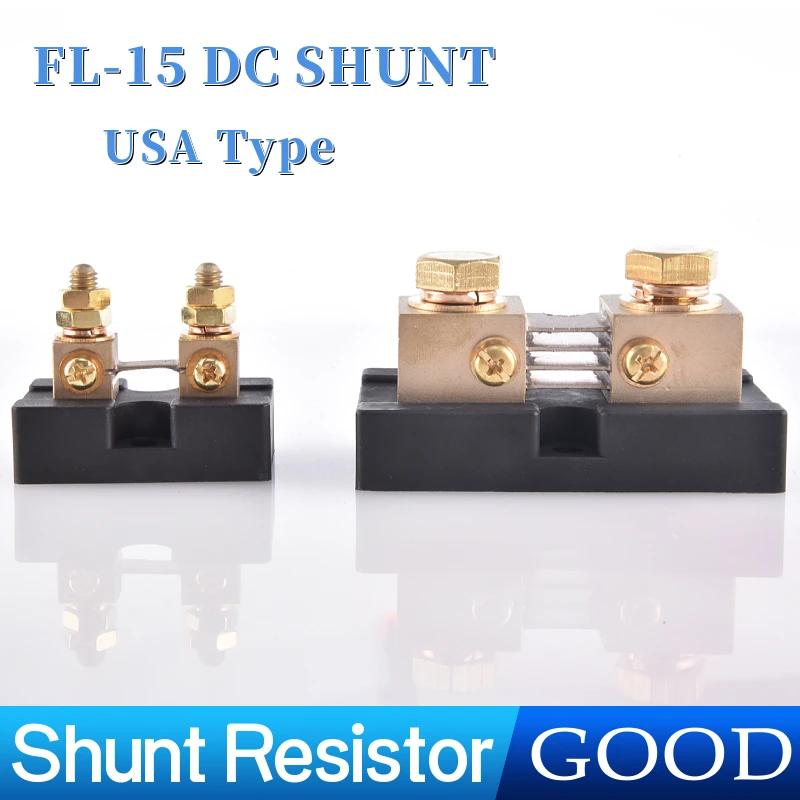 CG 0.25% USA Type FL-15 5A 10A 20A 50A 75A 100A 200A 300A 500A 50mV  100mV Brass Current Mount DC Shunt Resistance With Base75mv