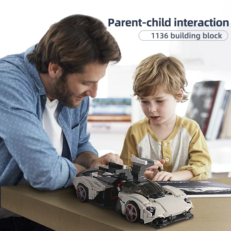 Molde técnico rei 10016 blocos de construção de carro esportivo conjunto como-valkyrie construcciões brinquedos para crianças adultos presentes de aniversário