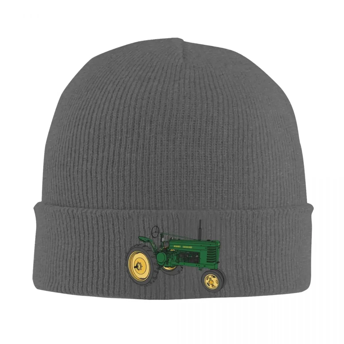 John Deere Styled Tractor And Quot Warm Knitted Cap Fashion Bonnet Hat Autumn Winter Outdoor Beanies Hats for Men Women Adult #1