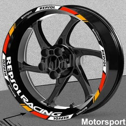 For Repsol CBR CBR650rr Reflective Motorcycle Wheel Sticker Rim Stripe Decal 17