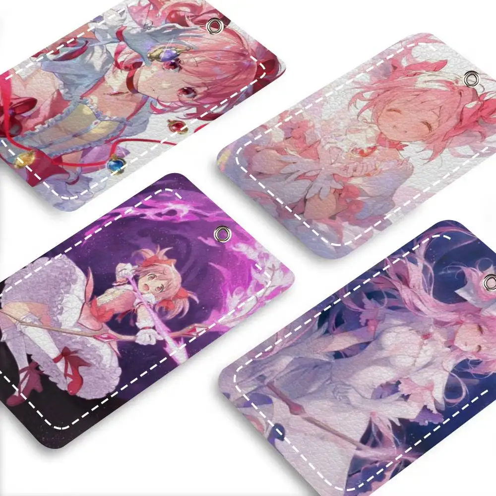 

Держатель для карт Anime Kaname Madoka Mahou Shoujo Madoka Magica, подходит для кредитных карт, проездных билетов, из мягкой кожи, прямоугольный, с брелоком.