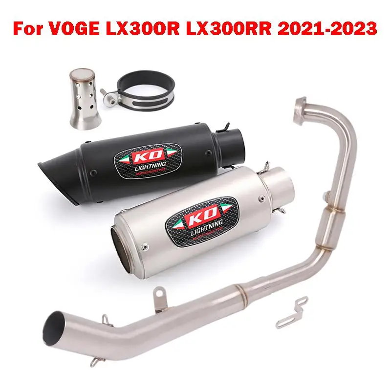 

For VOGE LX30OR LX300RR 2021-2023 Motorcycle Compete Exhaust System Front Link Pipe Slip On 245mm/300mm Muffler With DB Killer