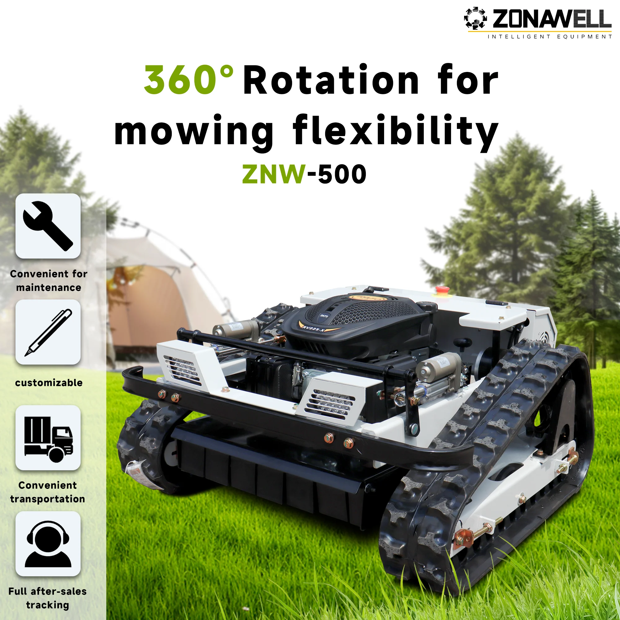 تخصيص التحكم عن بعد جزازة العشب الزاحف 4 السكتة الدماغية التحكم اللاسلكي جزازة العشب روبوت Weeder جرار صفر دوران