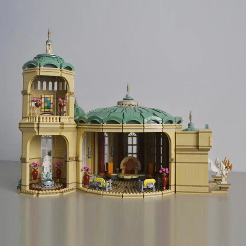 Kit de construção moc tema estrela Palácio Real Palácio Planeta Trono Sala conjunto de tijolos série estrela moc