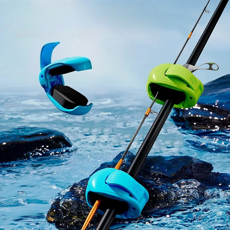 

2pcs Quick-Attach Fishing Rod Clip - Tool-Free 1-Hand Holder for 2-Piece Freshwater Rods, Secure Grip Tackle Organizer