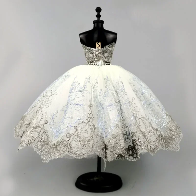 Vestido de Ballet elegante para muñeca Barbie, accesorios para muñecas, ropa de baile con diamantes de imitación, falda de 3 capas, vestido de