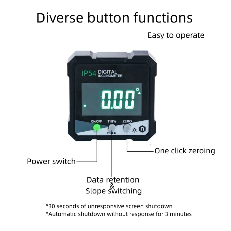 4 * 90 ° Digital Inclinometer High-precision Electronic Inclinometer Cassette Magnetic Inclinometer