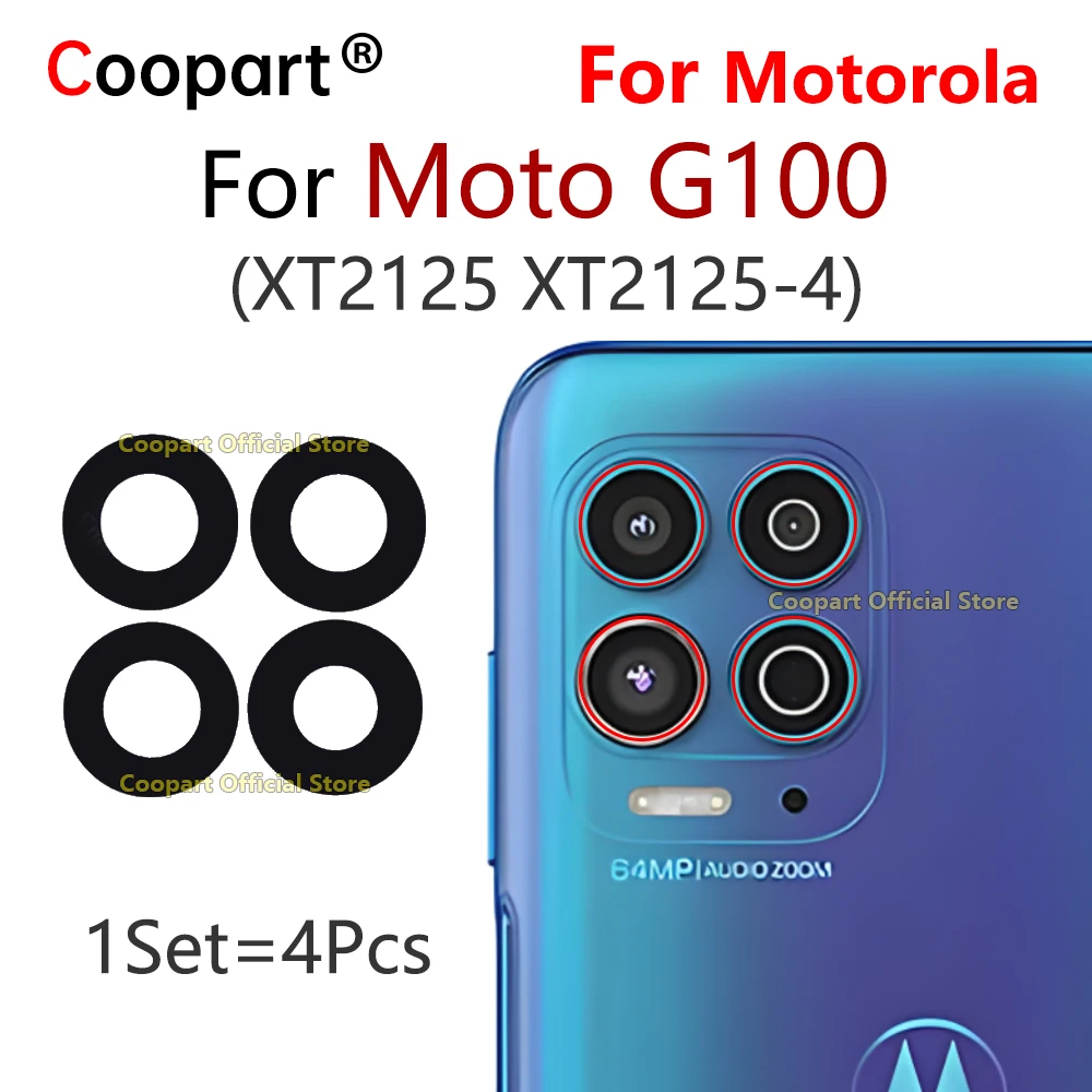 

New Coopart стеклянная крышка объектива задней камеры для Motorola Moto G100 XT2125 XT2125-4 с клейкой наклейкой, запасные части