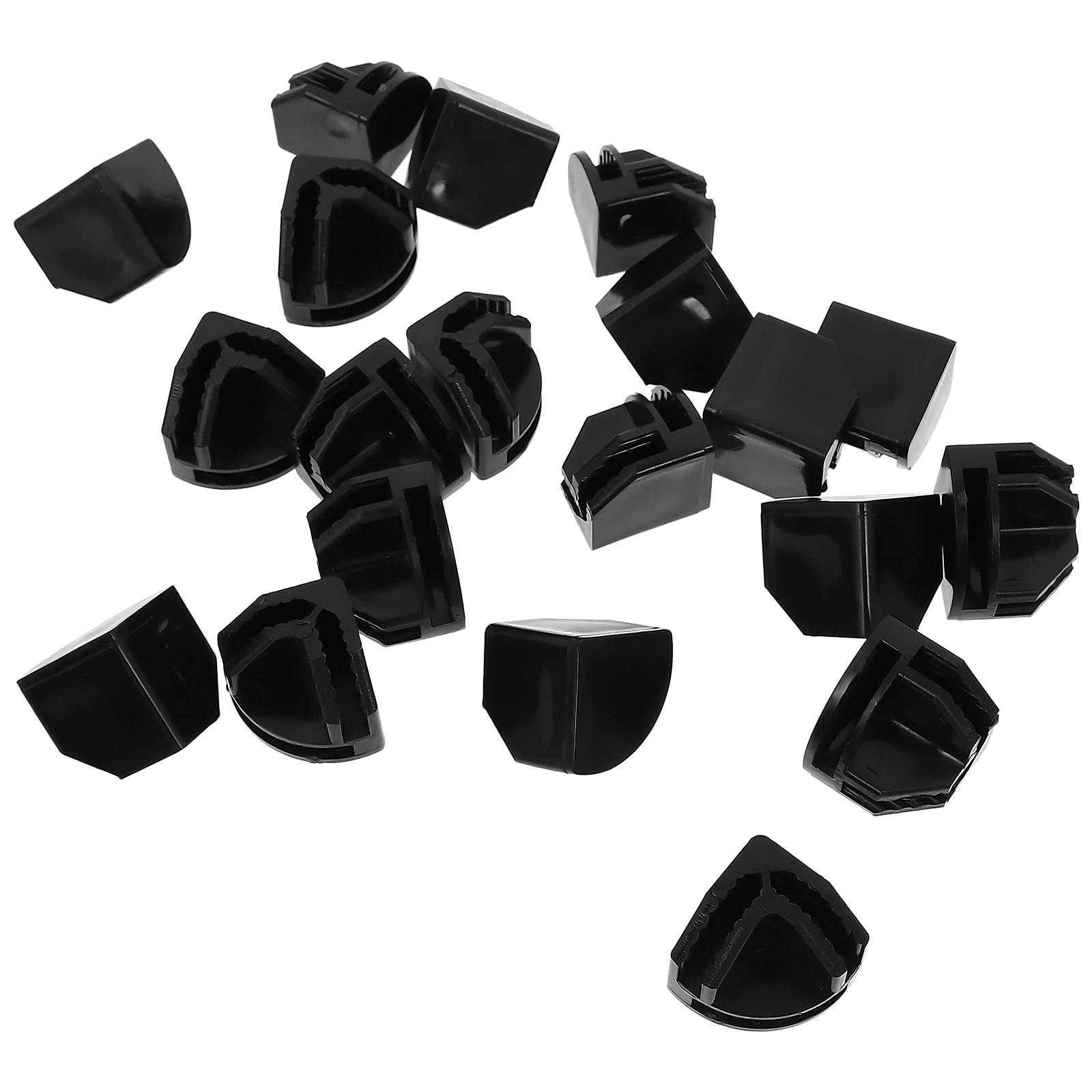

20pcs Cube Storage Connectors Black Wire Shelf Clips ABS Plastic Modular ganizer Wardrobes Shoe Cabinets Shelves