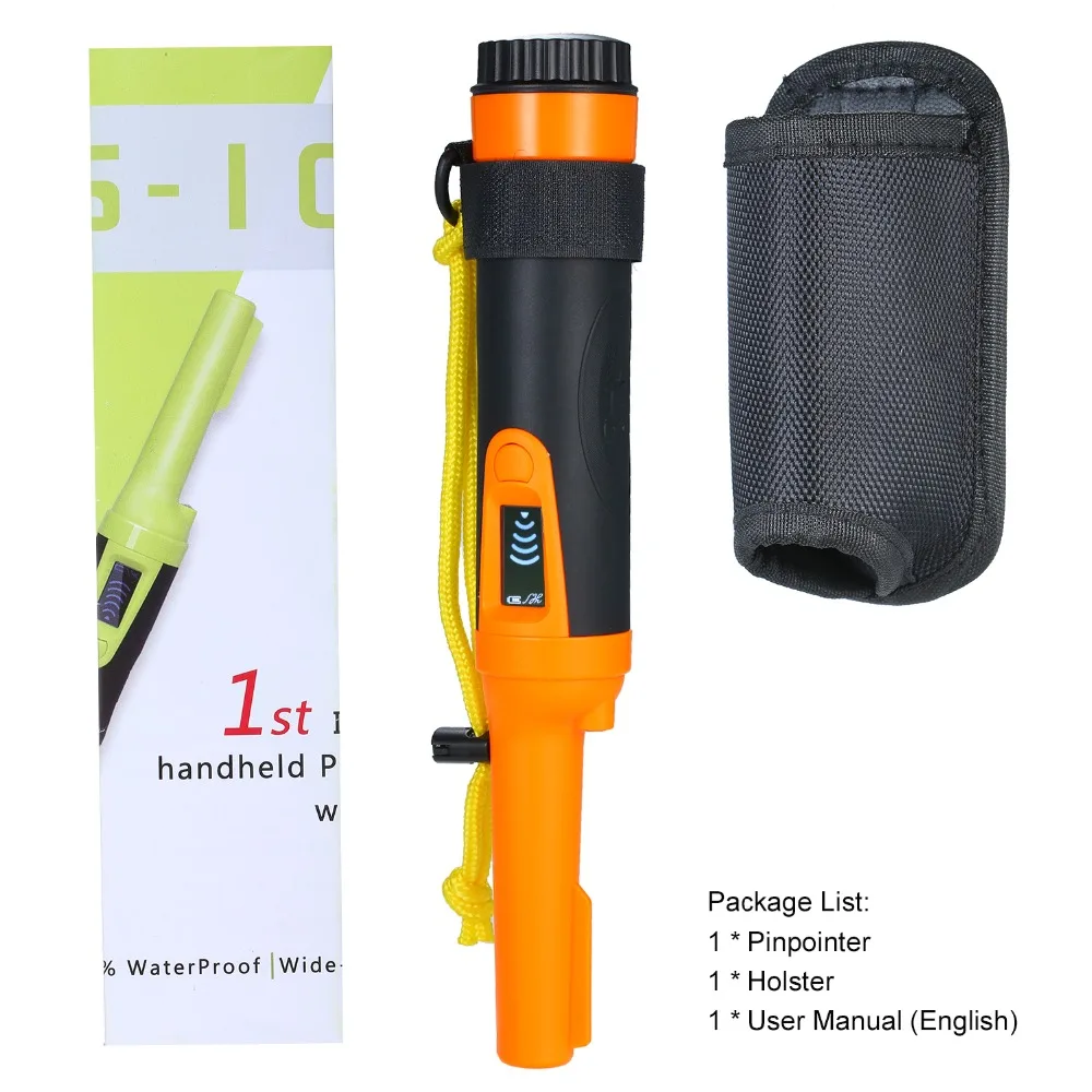 Handheld Pinpointer Metal Detector with Screen Display, Portable Pin Pointer, Waterproof Metal Pointer, Treasure Hunting Tool