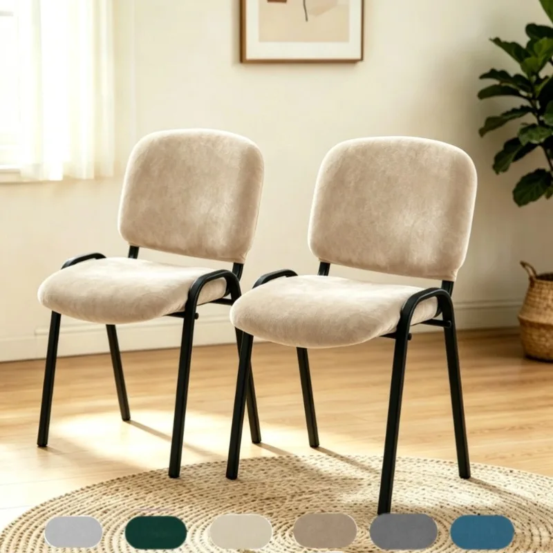 New 1/2 Pcs Split Design Folding Dining Chair Covers Velvet Office Chair Backrest Seat Cover Cushion Slipcover for Home Party