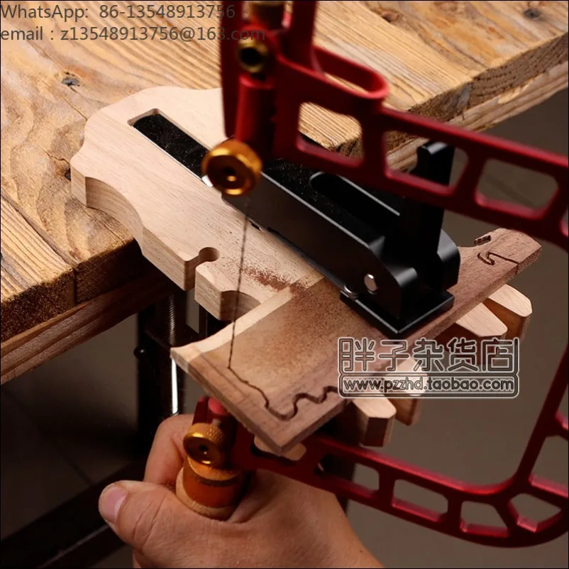 Hand Scroll Saw Woodworking Curve Cutting Saw DIY Wood Craft Hollow Shaping Tool for Furniture Model Making