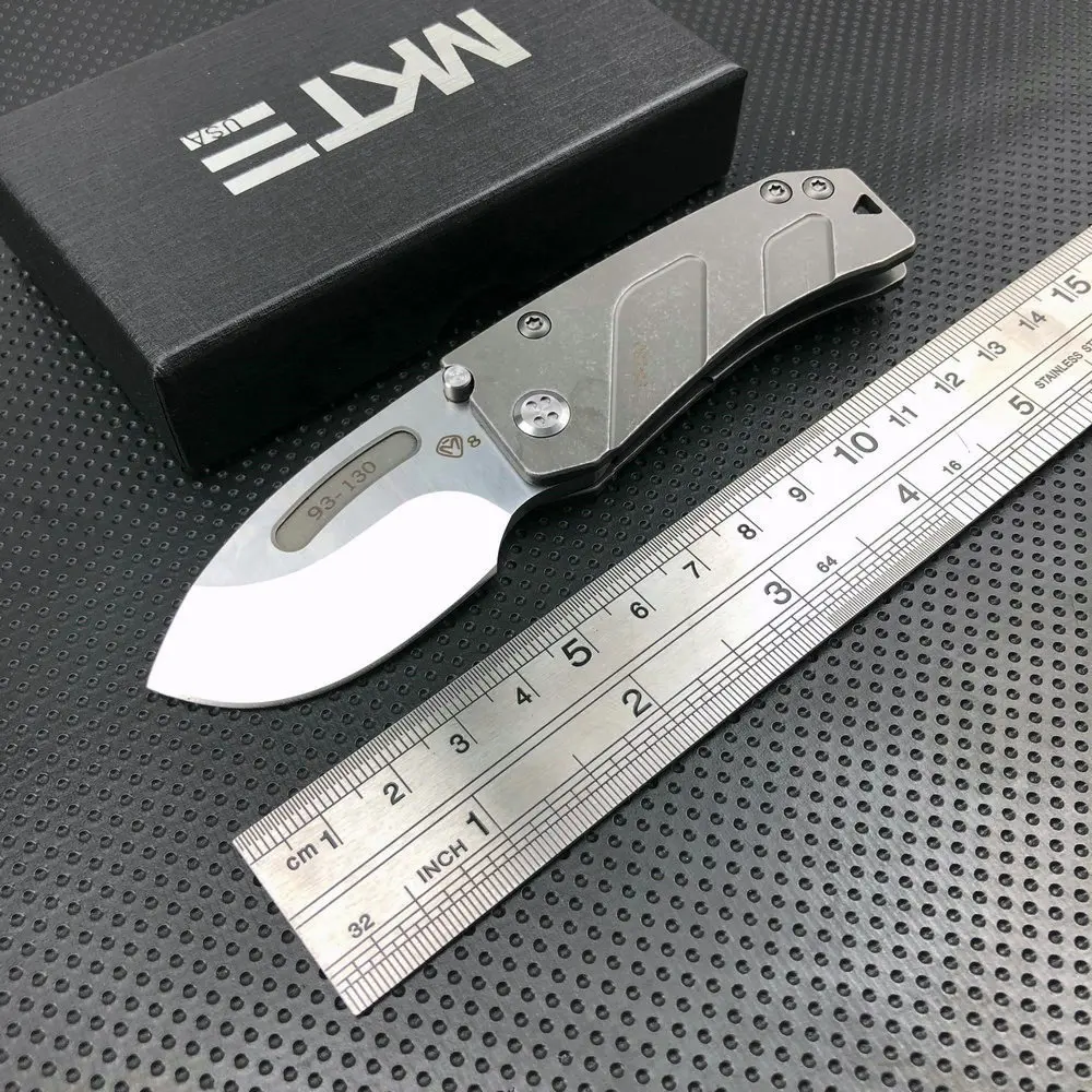 TRSKT Mini Mkt Cuchillo plegable de alta resistencia Navajas de bolsillo de rescate de emergencia, Cuchillo de caza para acampar Cuchillo táctico afilado, Herramienta para exteriores