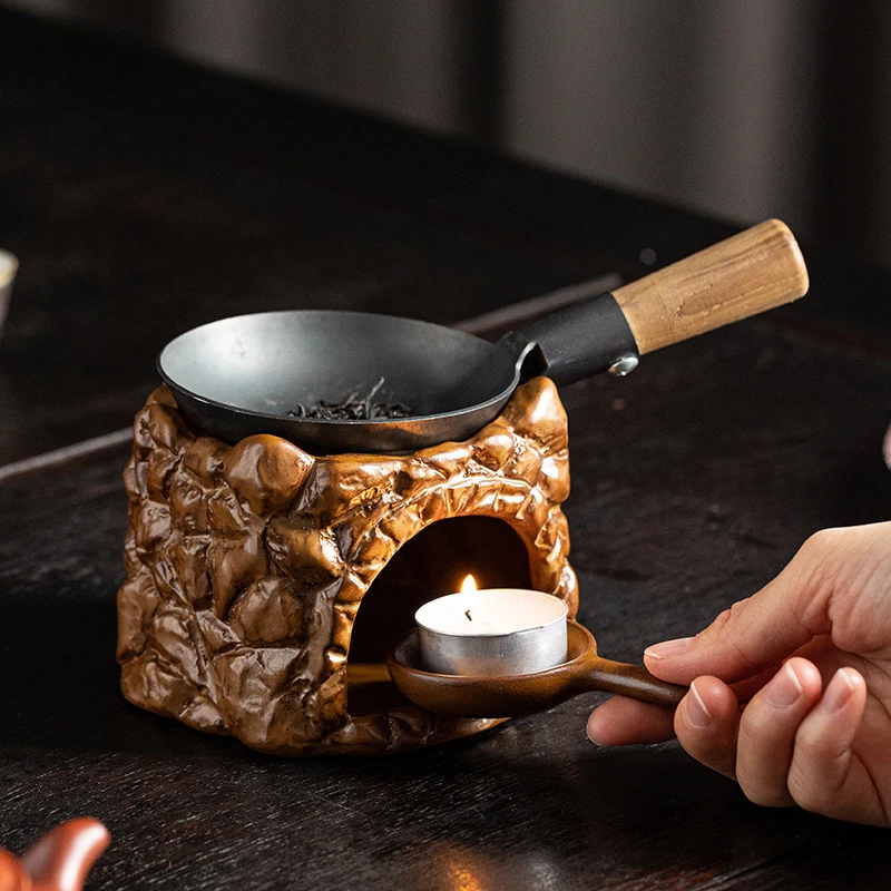 Japanese-Style Candle , Brewing Stove, Teapot Heating Base, Warmer, Roasting Tray, Incense Burner, Tea Roa