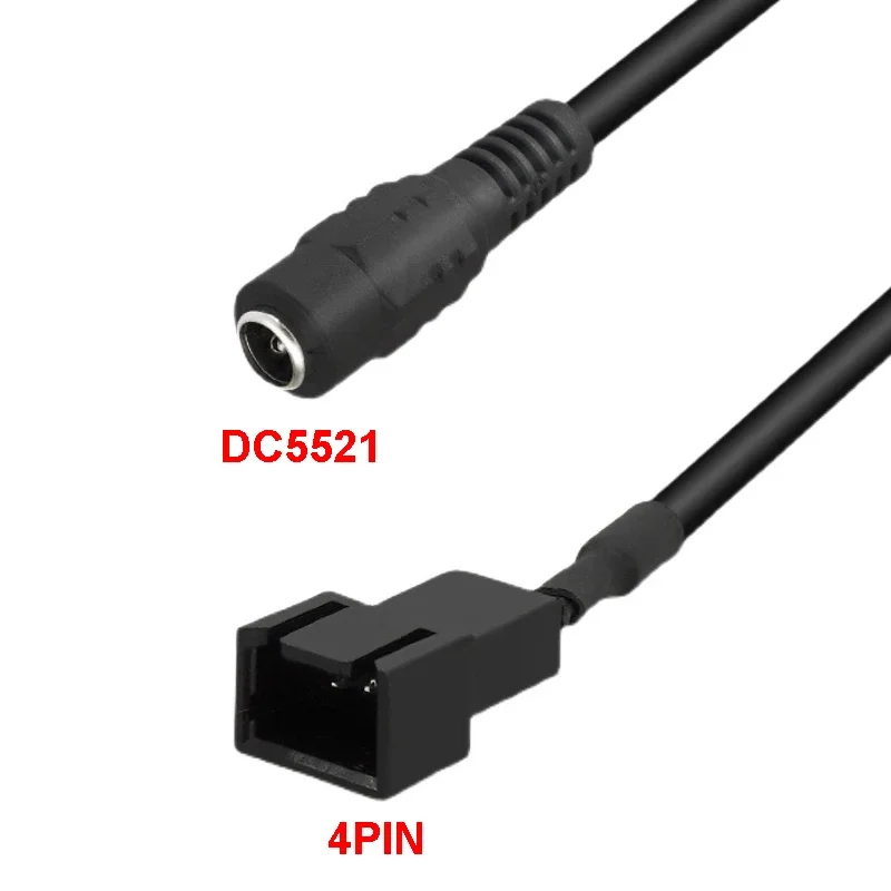 1PCS DC 5.5*2.1mm Female 1 to 1/2/3/4 12V 4Pin PWM Fan Splitter Adapter Cable Power Supply Connector For PC Case Cooling Fan