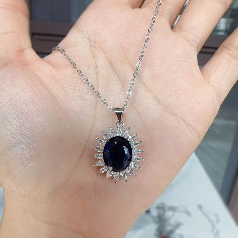 Europe and the United States hot color treasure ring simulation jewelry jewelry senior jewelry sapphire necklace ring earrings