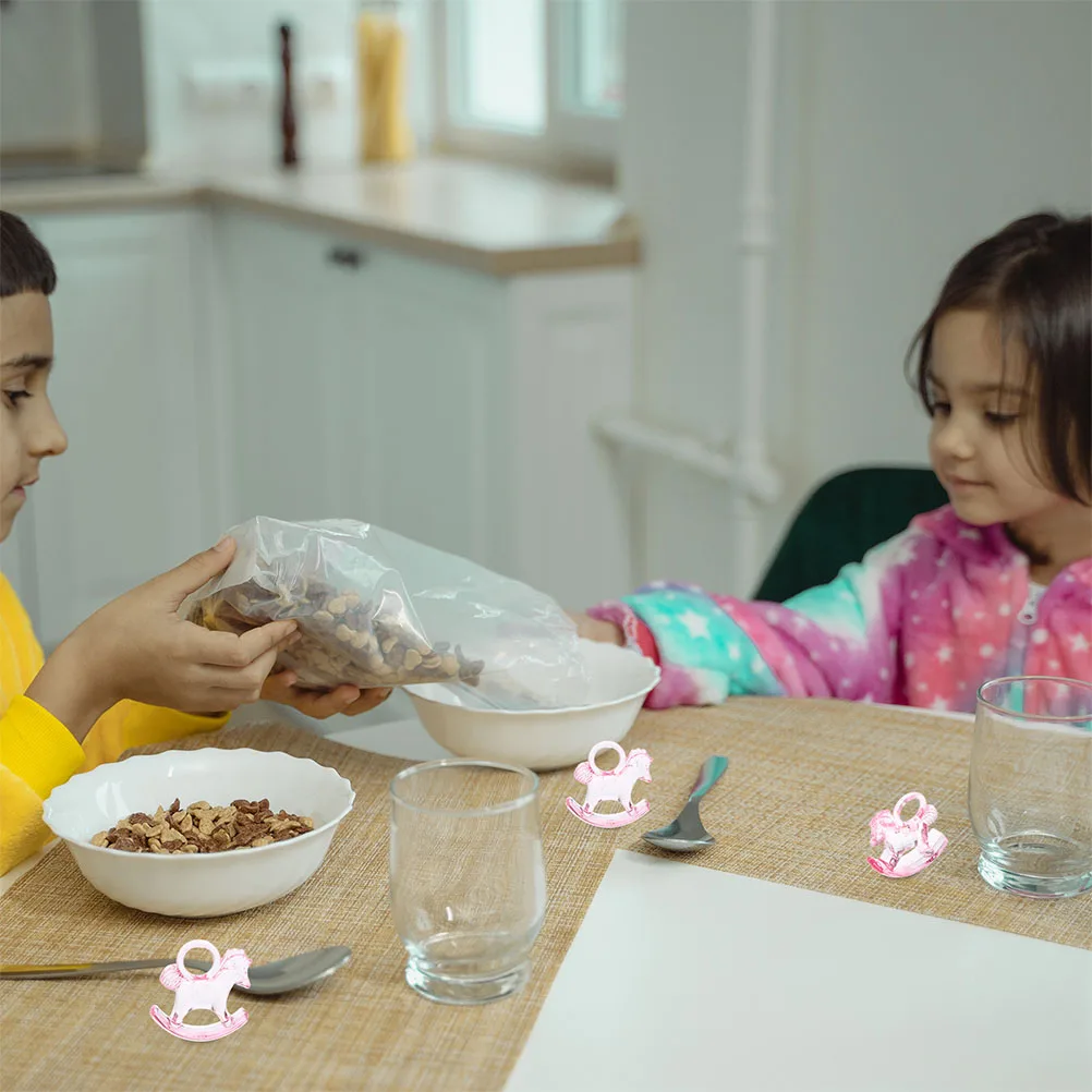 

24pcs Acrylic Rocking Horses Baby Shower Decorations Mini Horse Charms For Party Table Centerpieces Diy Gender Reveal Favors