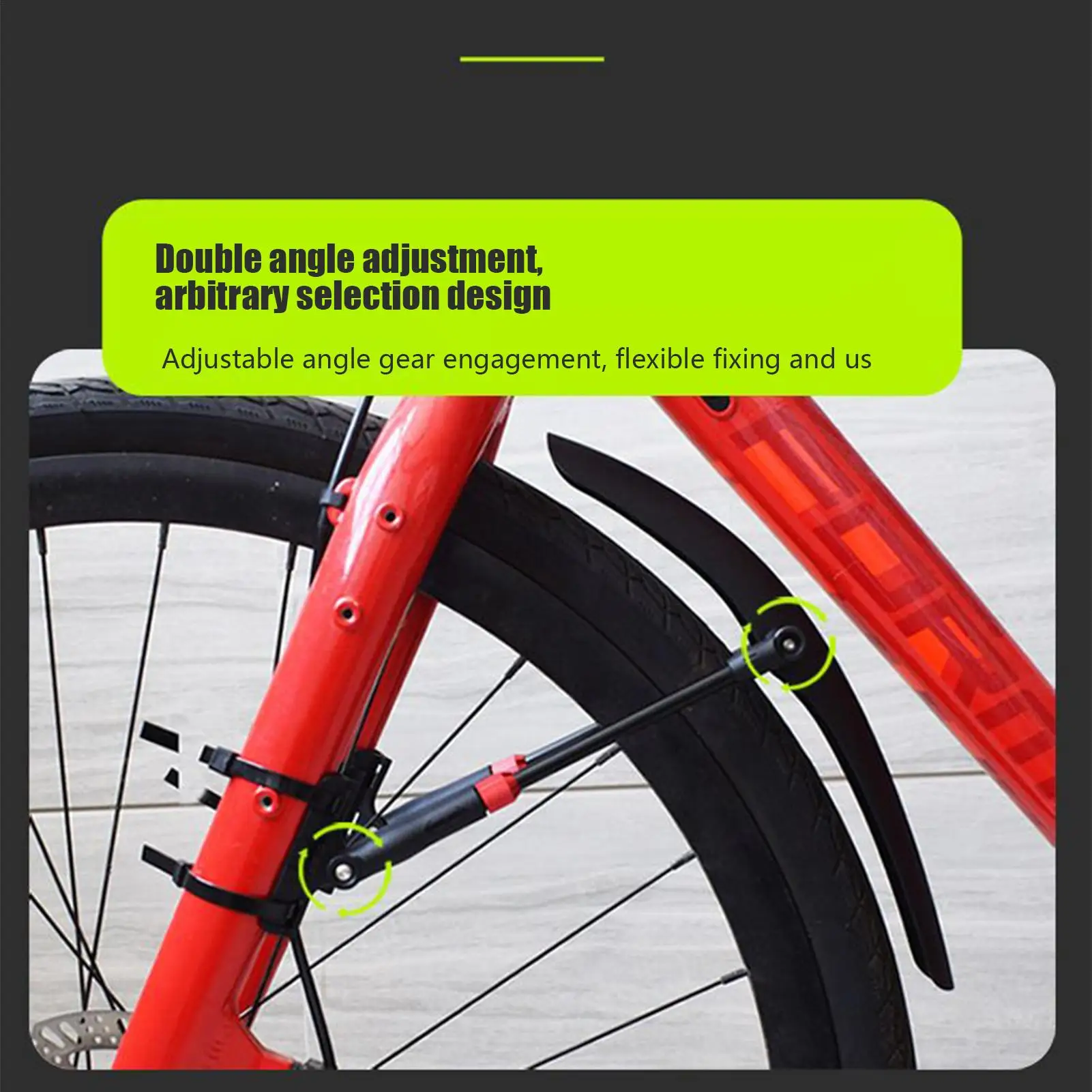 

Cycling Fenders Adjustable Extension Rod Safe Accessories Bike Fenders Kit For Road Commute Trail Riding Rainy Muddy Biking