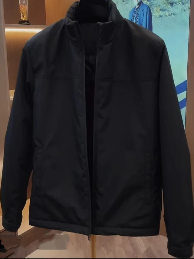 

2025 Autumn Winter New Sle Men's Casual Versatile Trendy Clean Version Lightweight Stand Collar Cotton Jaet Outerwear