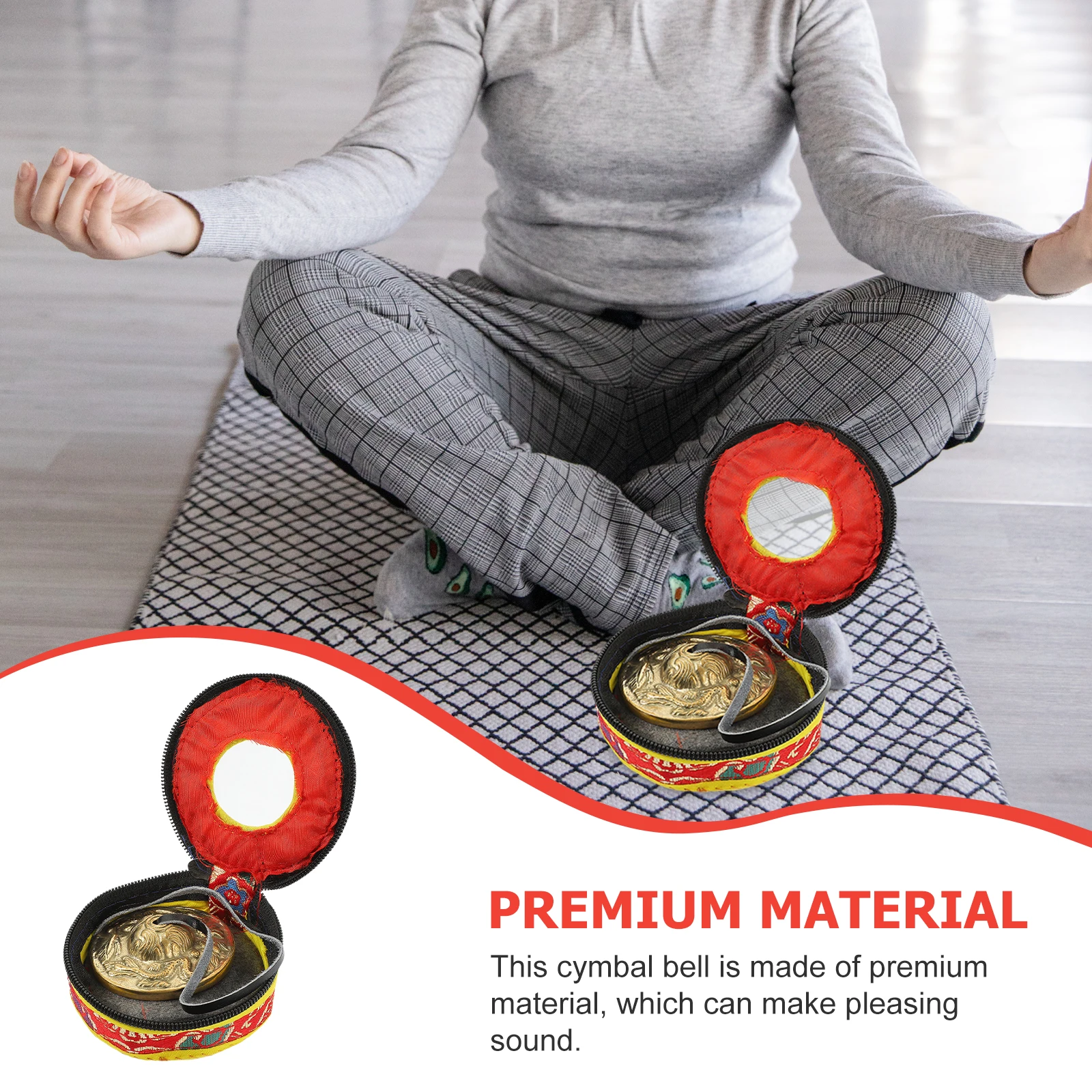 

1pc Cymbal Bell Ring Chime Small Size Yoga Meditation Sound Healing Musical Instrument Meditation Cymbal Bell Percussion