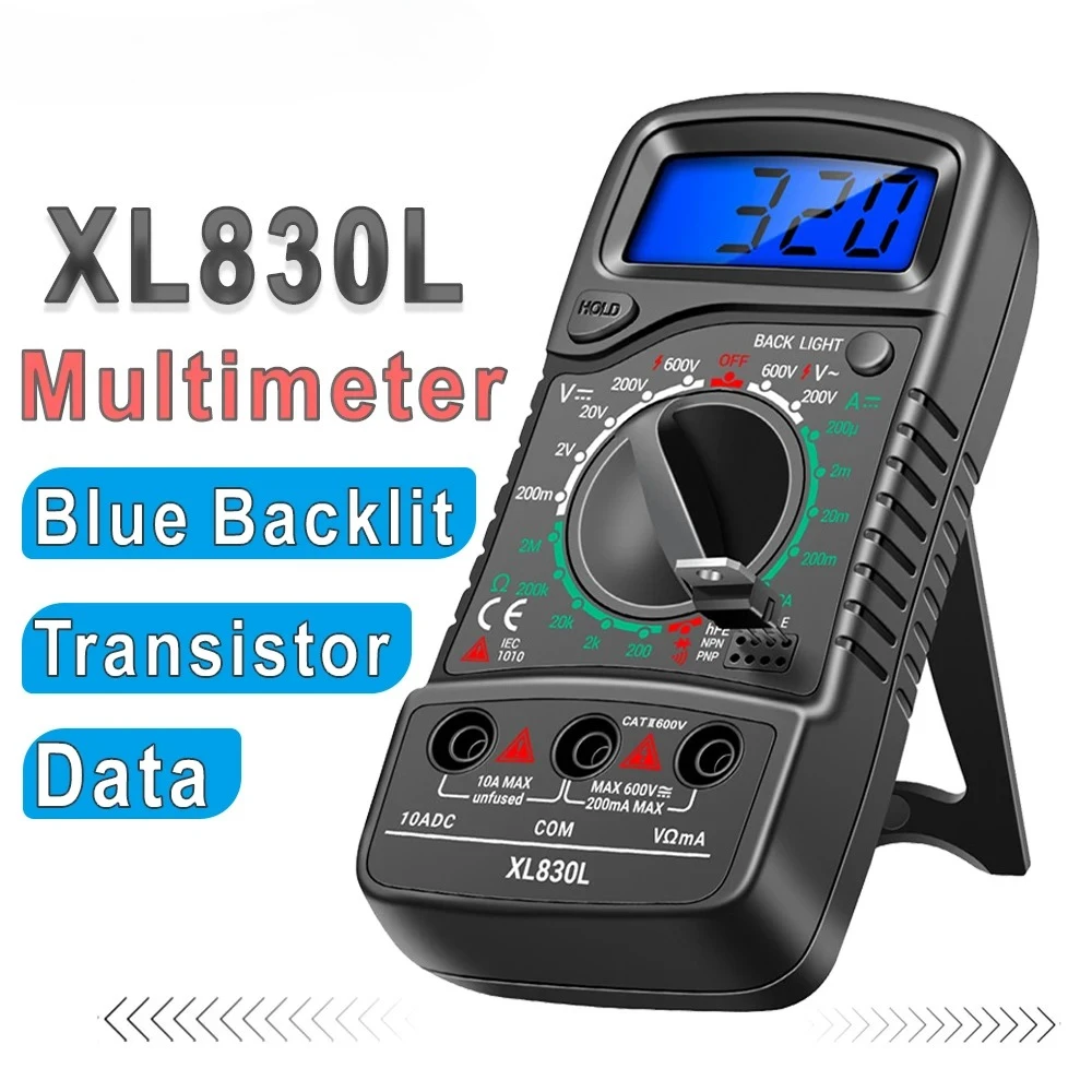 Probadores de medidor ANENG XL830L Medidor de capacitancia de transistor eléctrico automotriz Dmm