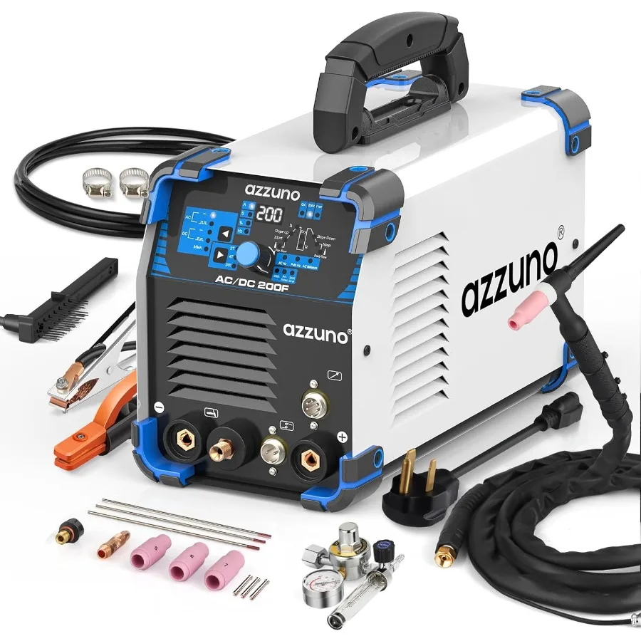 AC DC TIG Welder 200A with Pulse Function for Aluminum Welding Dual Voltage 110V 220V Portable Welding Machine Versatile ACDC T