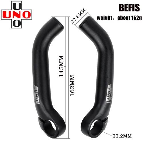 Imagen 2 del producto Manillar de bicicleta de montaña de aleación de aluminio UNO, bocina auxiliar para montar, extremos de barra de descanso, accesorios para bicicletas, 6061